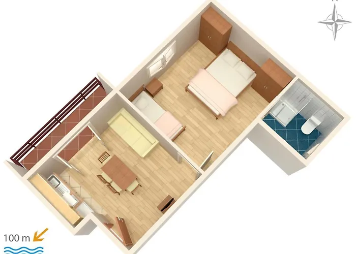 Apartments By The Sea Duce, Omis - 2821 Apartman *